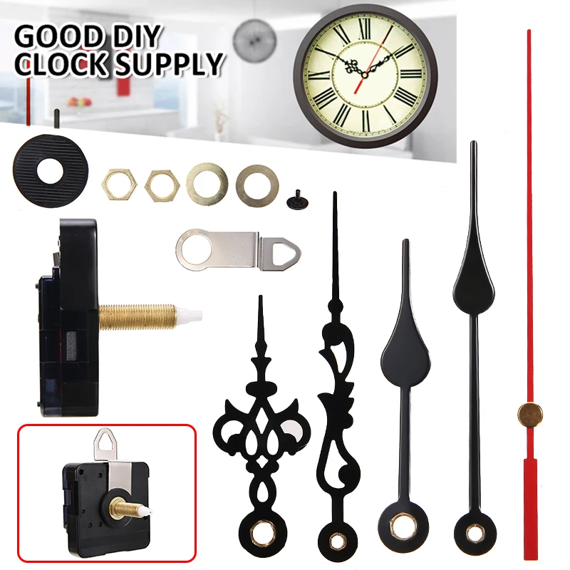 

New Quartz Clockwork Wall Clock Creeping Silently Ticking Aluminum Pointer Set Clock Movement Replacement And Repair Tool Kit