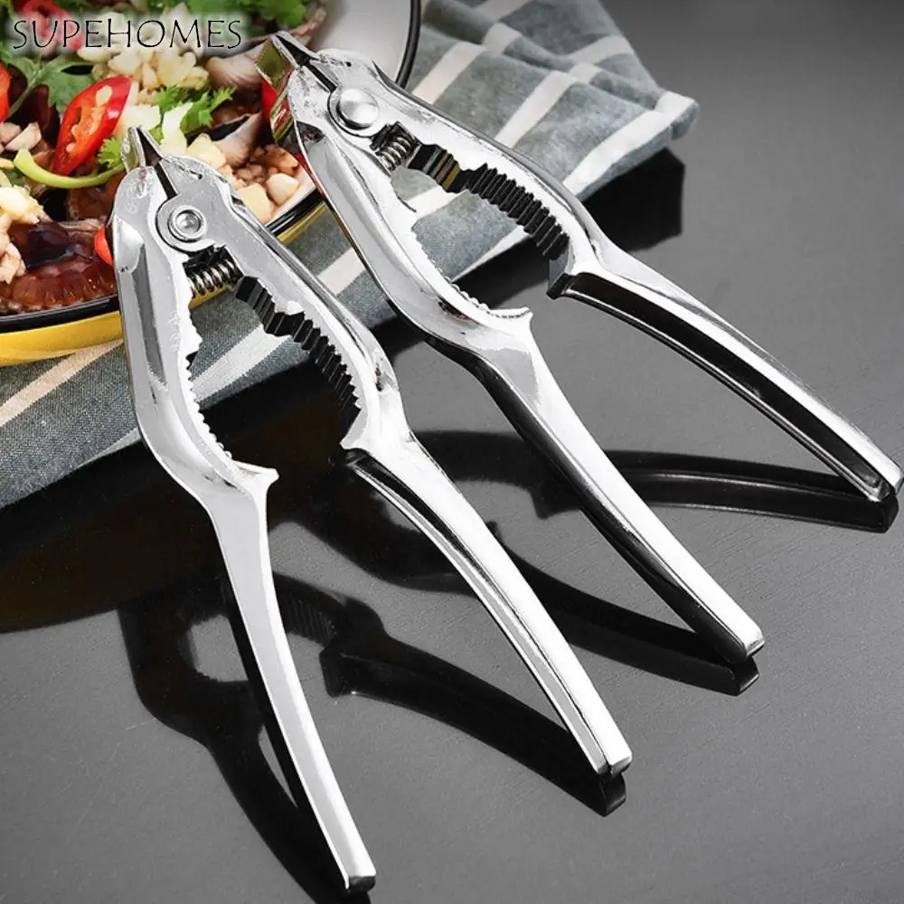 

With Spring Zinc Alloy Clam Opener Useful Durable Professional Walnut Clip Stainless steel Labor-saving Blood Clam Pliers Crab