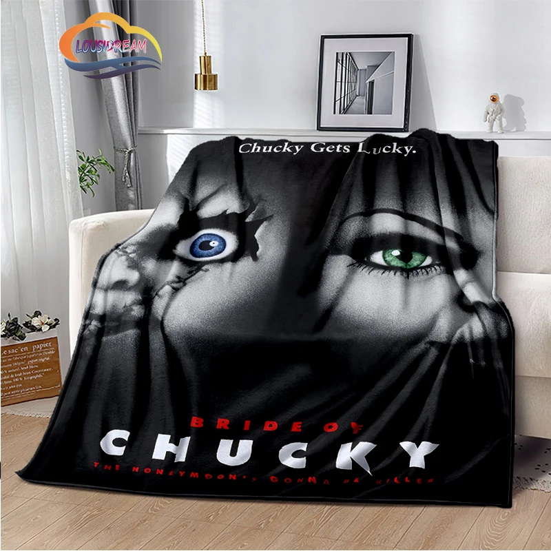 

3D Printed Horror Stimulate Movie Child's Play Character Chucky blanket Home Couch Warm Bedspreads Super soft Flannel blanket