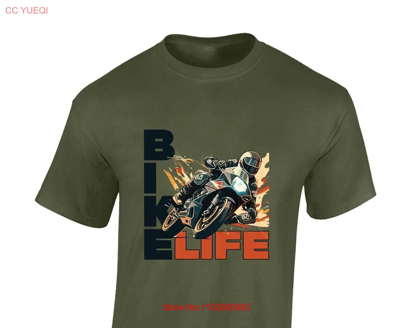 Мужская футболка Bike Life унисекс байкерская спортивная мотоциклетная чоппер