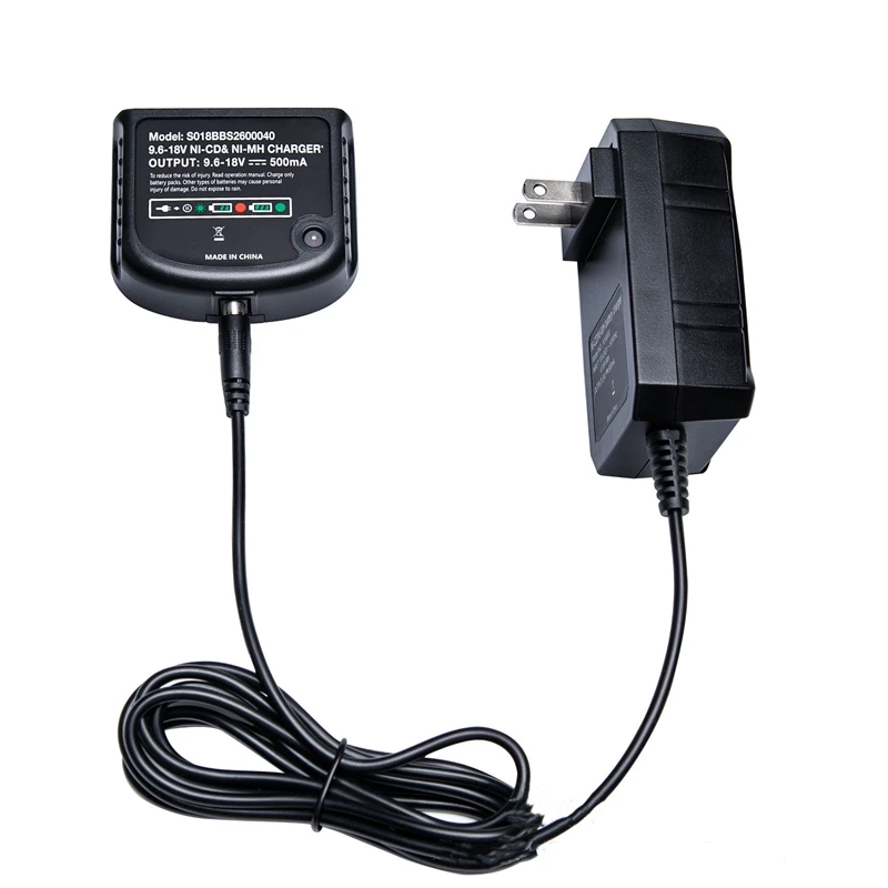 

Сменное зарядное устройство для Black & Decker 9,6 в-18 в A12 A12-X HPB18 HPB14 HPB12 HPB96 NI-CD, зарядное устройство для аккумуляторов Ni-MH с вилкой Стандарта США
