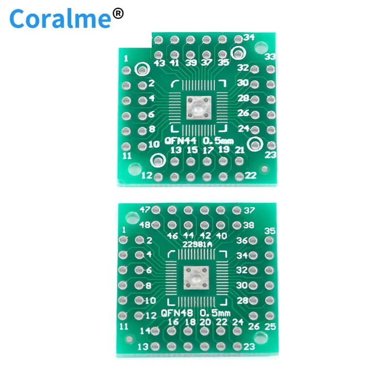 50 шт. HTQFP QFN48 к DIP48 QFN44 0 5 мм QFP48 QFP44 PQFP LQFP плата адаптер шаг PCB электронная DIY |