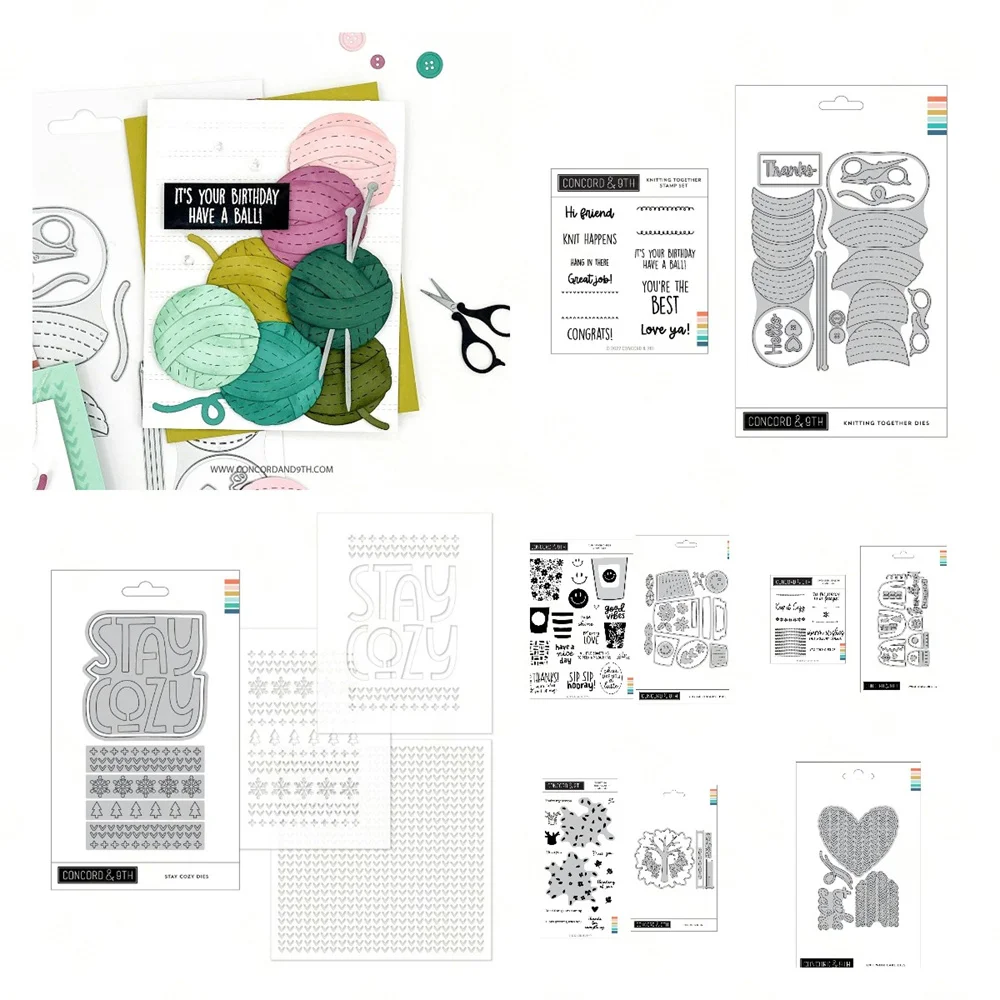 

Sweater Season 2023 Metal Cutting Dies and Stamps Stencil for Scrapbooking Album Decoration Craft for DIY Greeting Card Making