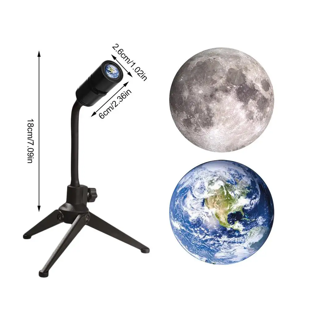 

2 in 1 Star Projector Moon Earth Galaxy Projector Lamp For Bedroom Decorative Fan Mood Light Night Light