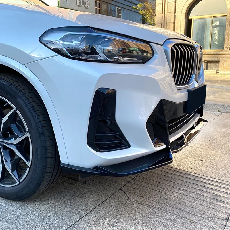 Для BMW X3 G01 X4 G02 M Pack 2022+ Спойлер на передний бампер, разделитель губ, нижний комплект кузова, разделенная накладка на пластину лезвия (art.: 3920ca64c5e07) - 3920ca64c5e07