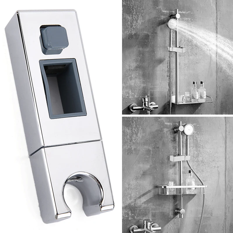 

Регулируемый хромированный держатель для душевой лейки в ванную комнату, кронштейн-рейка, ползунок, стойка-рейка, смеситель для ванной комнаты, аксессуары для душа