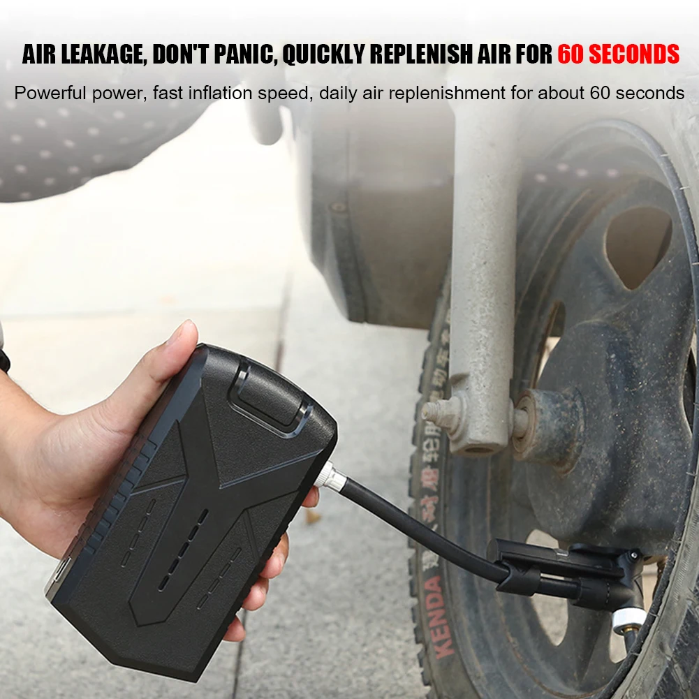 

Portable Bicycle Pump Cycling Inflator Electric Tire Air Compressor Pump MTB Mountain Road Bike Manometer Inflator Power Bank