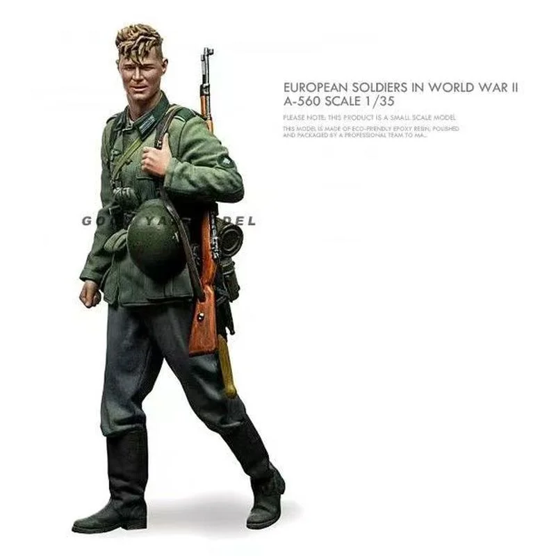 

NX WWII Soldier Resin Model Kit Tumei Colorless Self-Assembling Resin Figure
