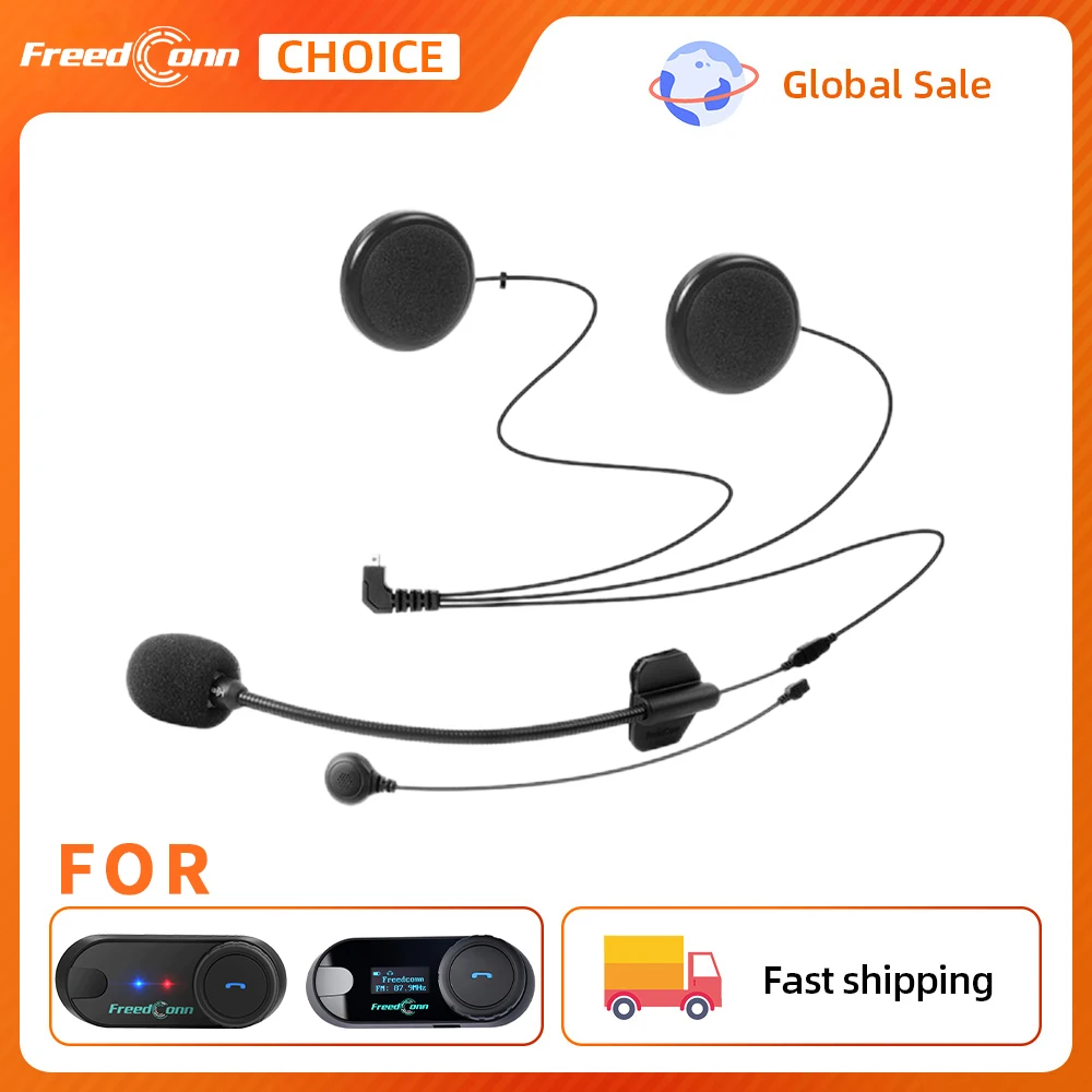 

Мотогарнитура Freedconn 2-в-1 Для Шлема: Мягкая/жесткая Каска С 5-контактным Микрофоном