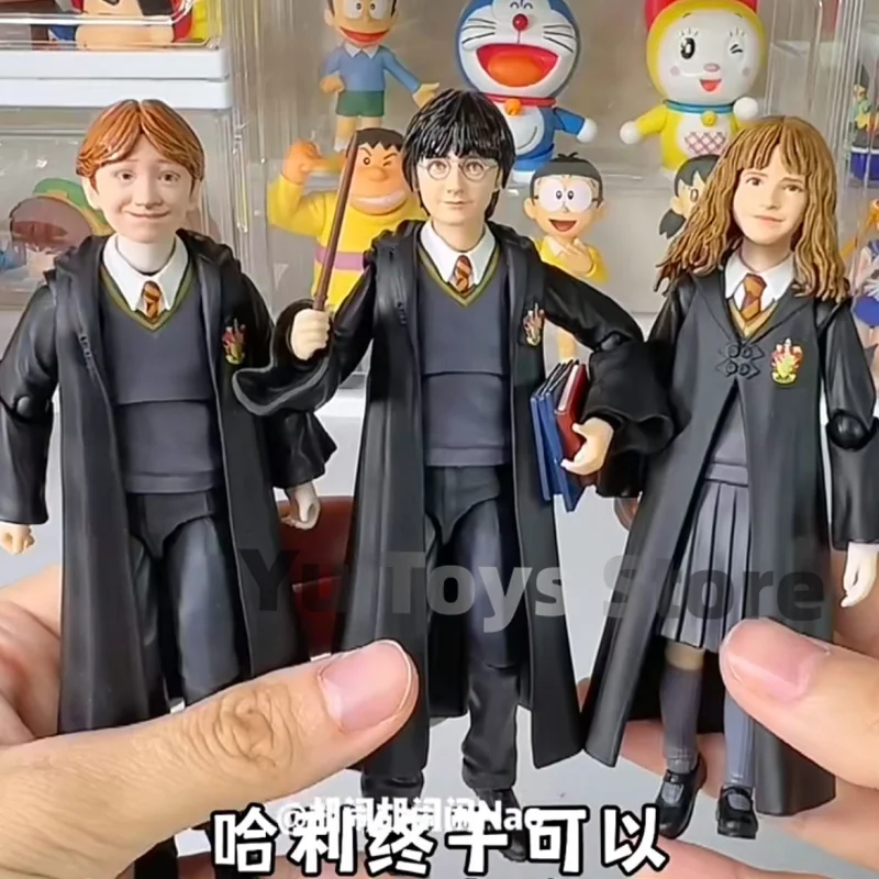 Hermione Ron Weasley Joint Movable Anime Magic School Action Figure 15cm Pvc Doll Collection Figures Toys Christmas Xmas Gift