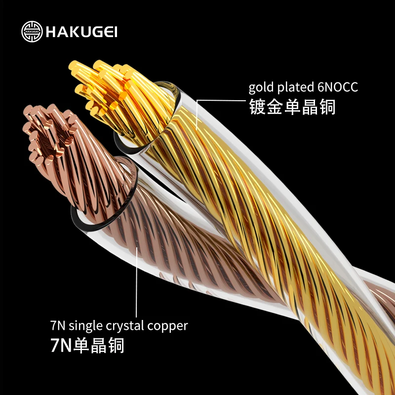Фото Golden Peacock Hi-Fi 3-в-1 переключаемая вилка позолоченная монокристаллическая медь и смешанный кабель 7n с монокристаллической медь хиф-обновление №2