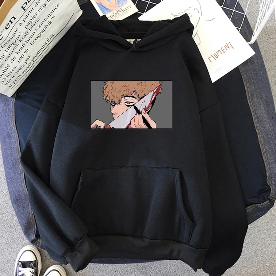 

Killing Stalking Vintage Hoodie Men Anime Hoodies Harajuku Hooded Sweatshirts Japanese Streetwears Men Crewneck Pullovers Hoody