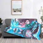 Фланелевое Одеяло Kamado Nezuko Kamado Tanjirou с дьявольским лезвием, домашнее одеяло, Sofa01