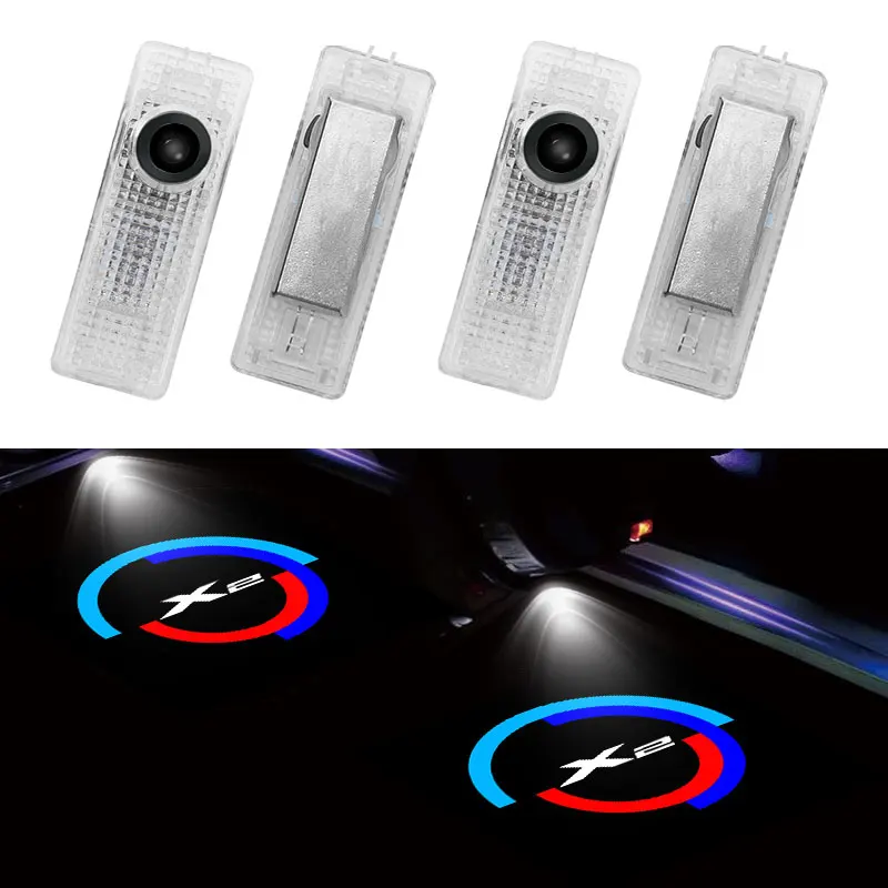 

2Pcs LED Car Door Welcome Lights Logo Projector for X2 Ghost Shadow Lamp Courtesy Light Auto Decorative Accessories