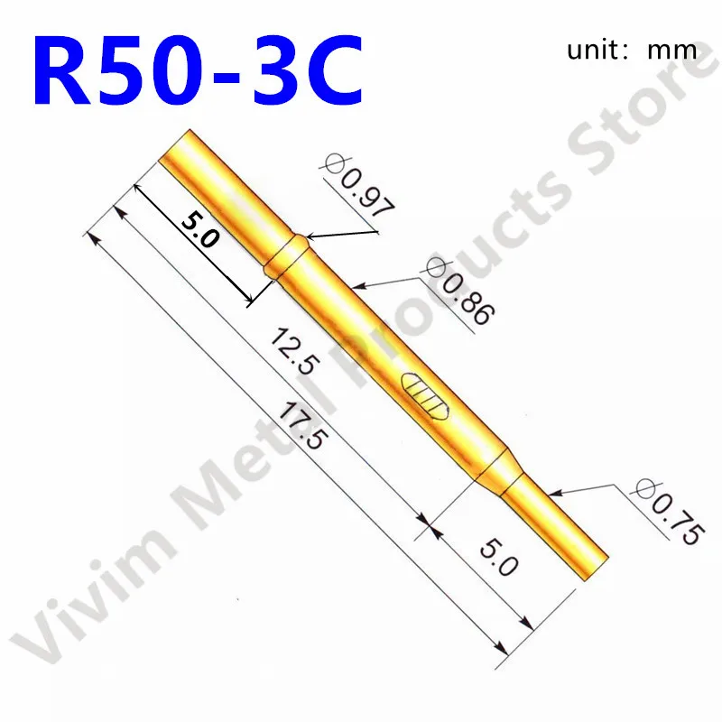 

Тестовые штыри R50 Series золотого цвета