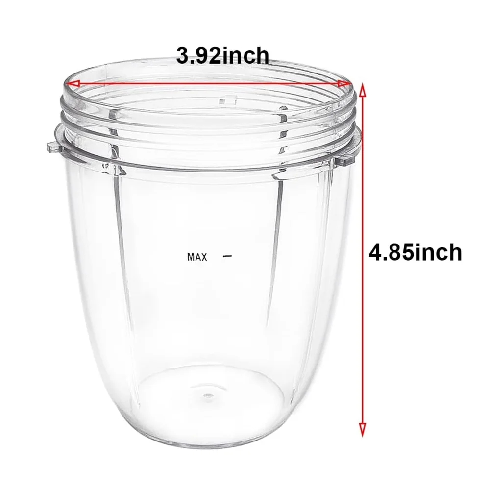Короткая чашка на 18 унций с 1 кольцом для губ совместимая блендерами NutriBullet