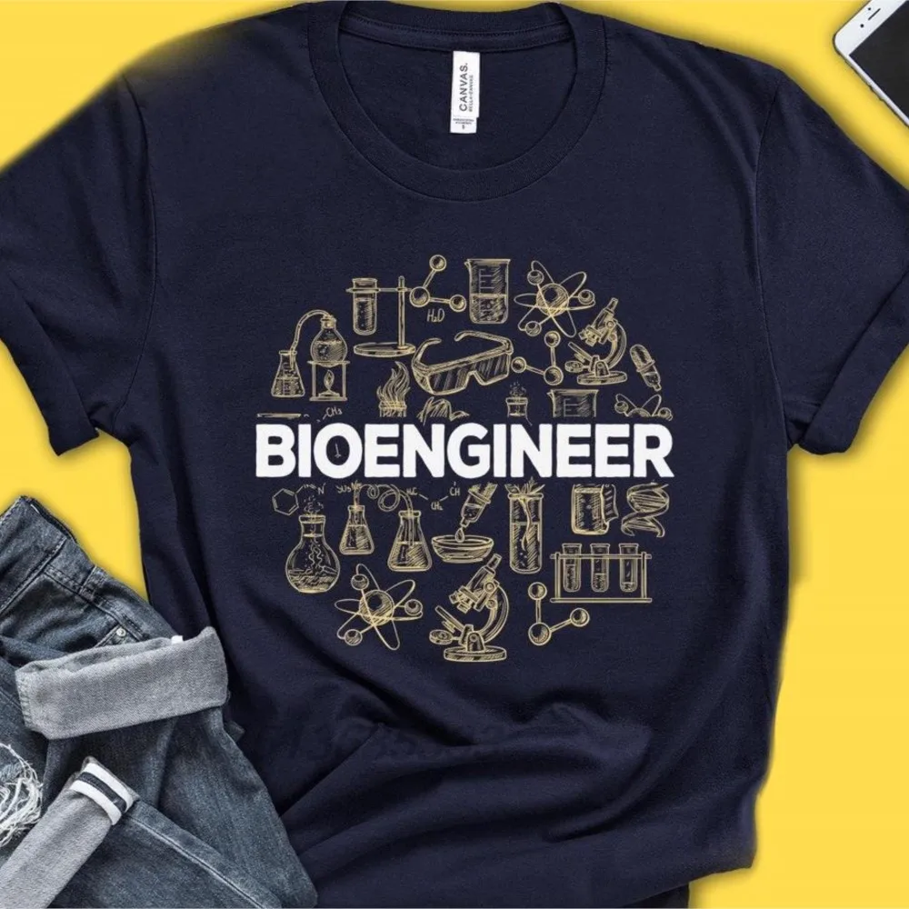 

Мужские Винтажные футболки Bioengineering, креативные футболки с биомедицинским инженером в подарок, Футболки унисекс из высококачественного хлопка, футболки большого размера для взрослых