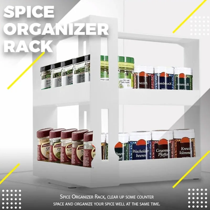home kitchen spice organizer rack multi function rotating storage shelf slide kitchen cabinet cupboard organizer storage rack free global shipping