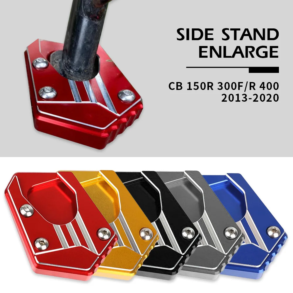 

CNC Enlarge Extension Pad Kickstand Side frame base Stand For HONDA CB150R CBR250R CB300F CB300R CBR300R CB300F CB400 2013-2020