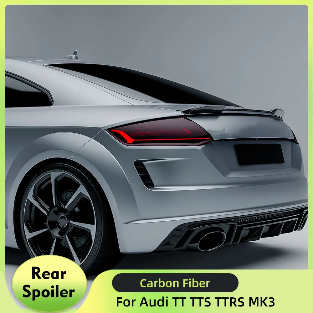 Фото Задний спойлер (антикрыло) из карбона для Audi TT MK3 TTS TTRS TT SLINE 2015-2023 №1
