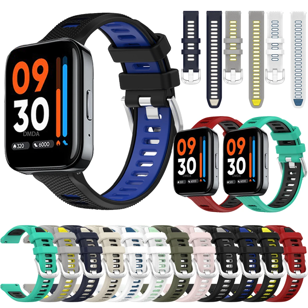 

Sports Silicone 20 22mm Strap For Realme Watch S Pro Band Realme Watch 3 Pro Quick Wristbands Accessorie Breathable Replacement