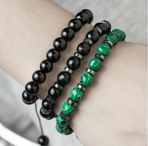 Разработанный многослойный комплект браслетов для мужчин модный спортивный