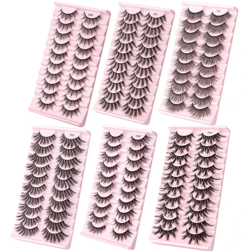 

5/10Pairs 3D Mink Lashes Natural Eyelash Dramatic False Eyelashes Faux Cils Makeup Wholesale 3d Fake Eyelash Extension maquiagem