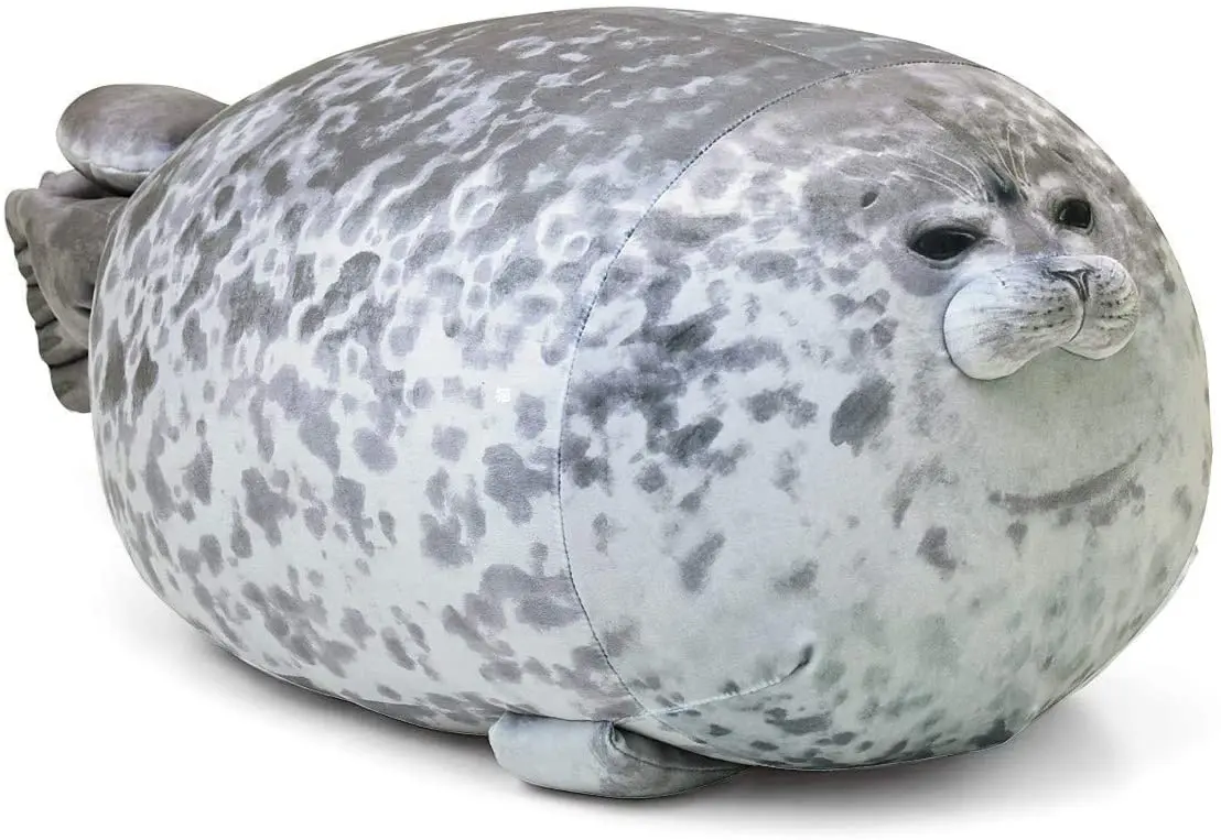 

Chubby Blob Seal Pillow Cute Seal Plush Toy Cotton Stuffed Animals Ocean Animal Soft Fluffy Plush Toy Doll 40CM