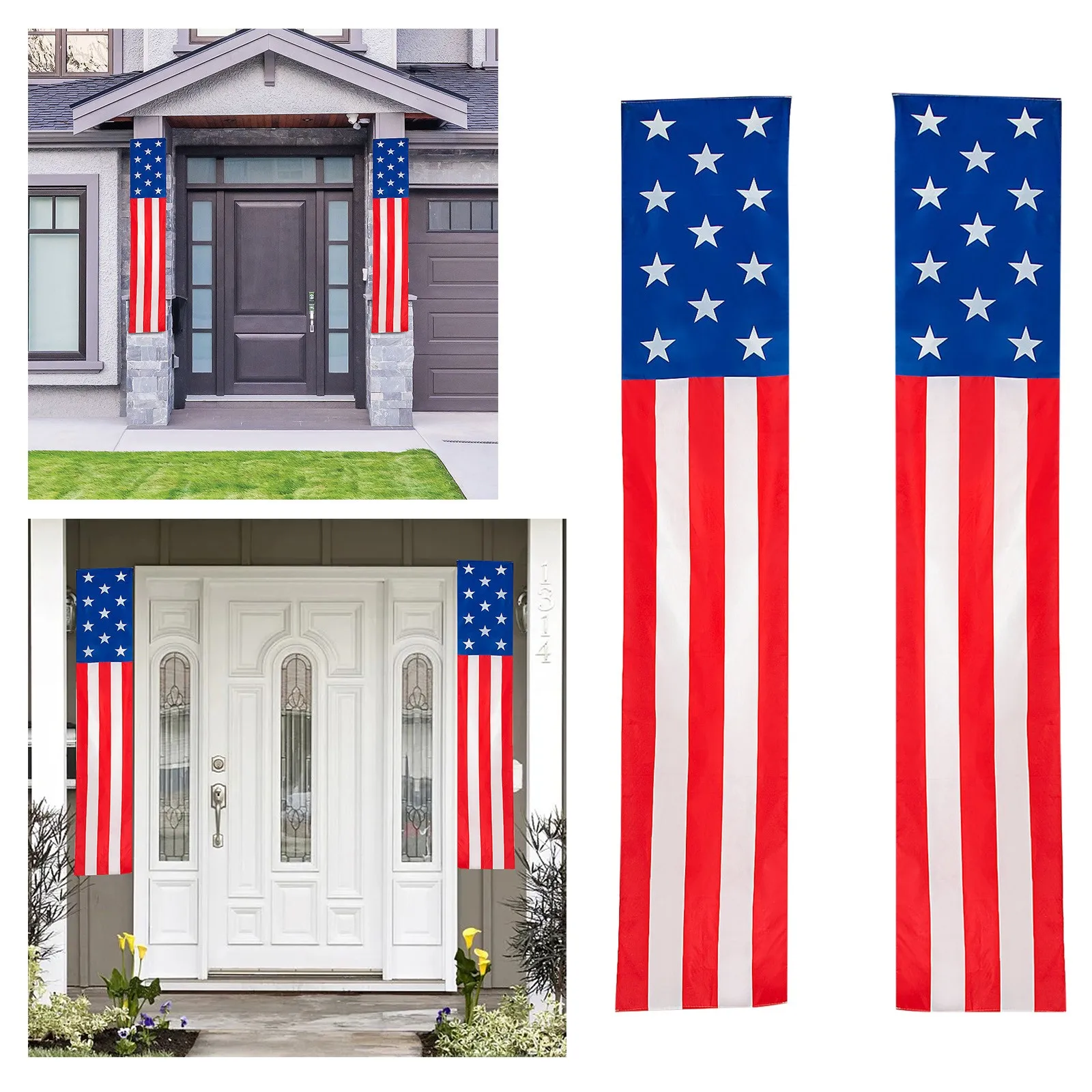 

Патриотические колонны для украшения дома 4 июля