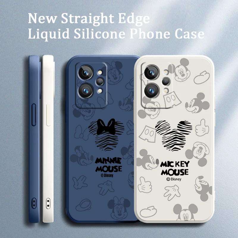 

Phone Case For OPPO Realme Q3S Q5i 50A 50i C21Y C11 GT Neo3 Neo2 9 9i 8 8i 7 Pro Plus Mickey Minnie Cool Disney Liquid Rope