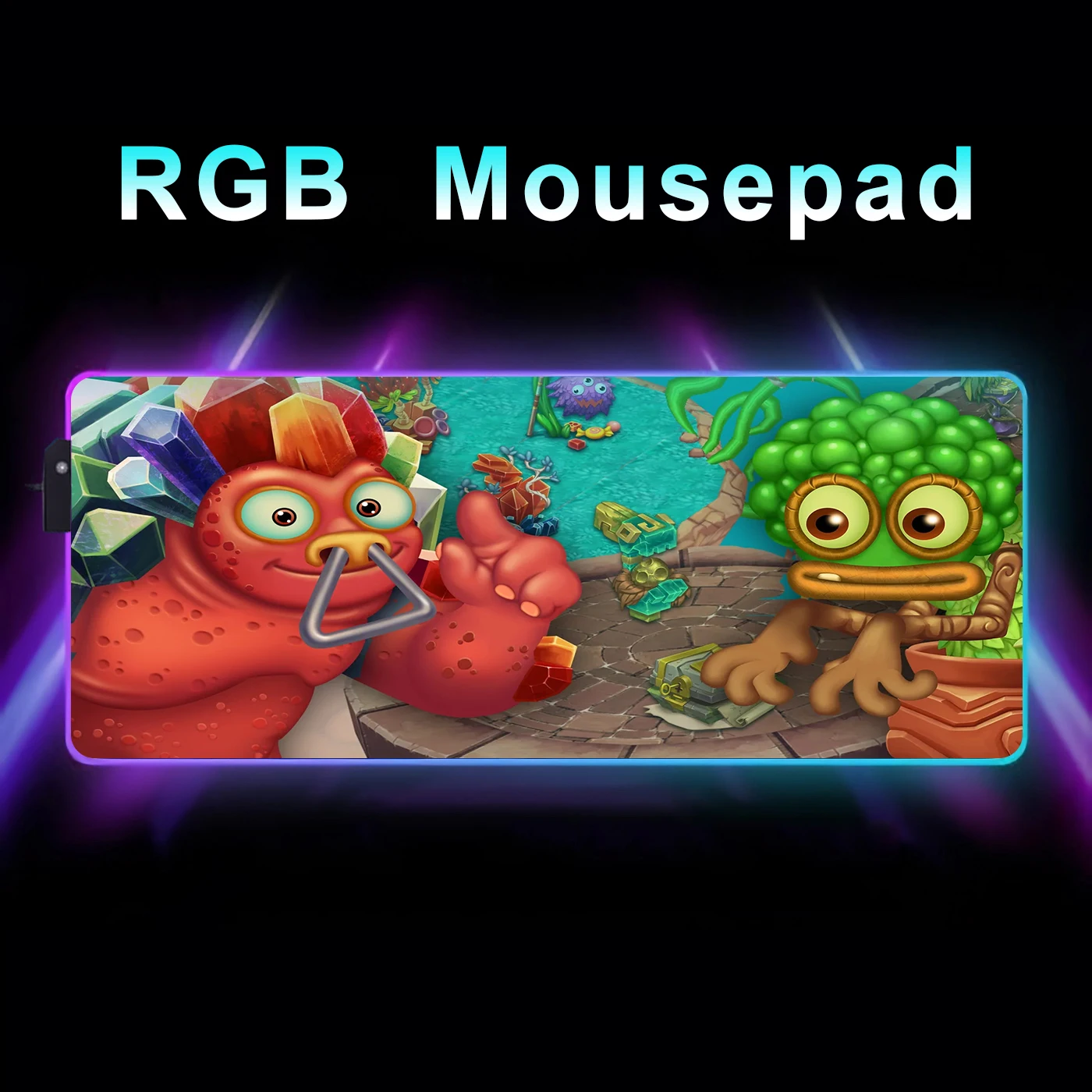 

My Singing Monsters Large Mouse Pad Gaming Mousepad Gamer Keyboard Desk Mat Pc Cabinet Mats Accessories Xxl Anime Carpet Rgb