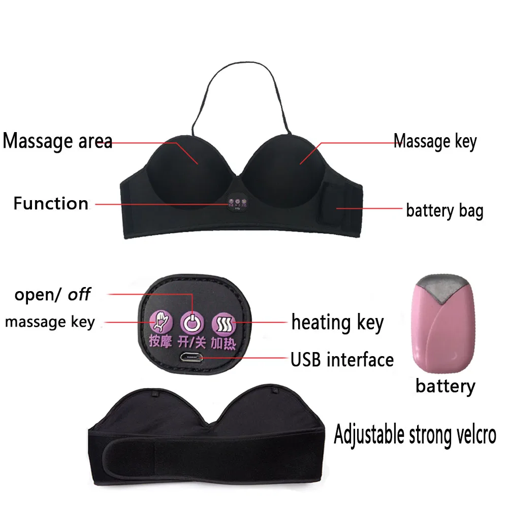 Массажер для груди с вибрацией и подогревом горячий Компрессор Электрический