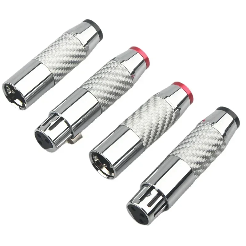XLR-штекер из углеродного волокна 3-контактный мужской и женский усилитель