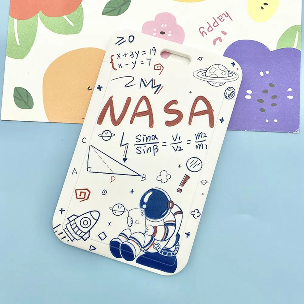 

Bus Card Holder Rice Card Cartoon Slide Card Holder Lanyard Card Sleeve Astronaut Card Case Student ID Card Cover