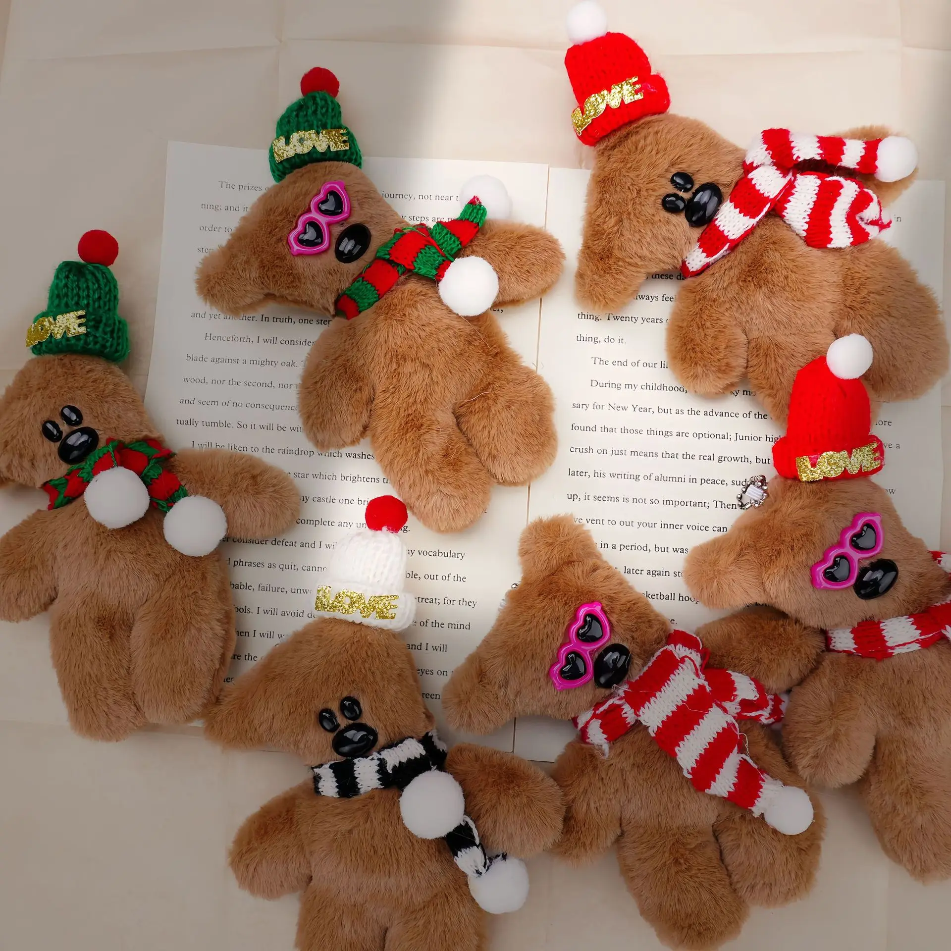 Креативный ручной приготовленный рисовый котенок скрипучий плюшевый кулон