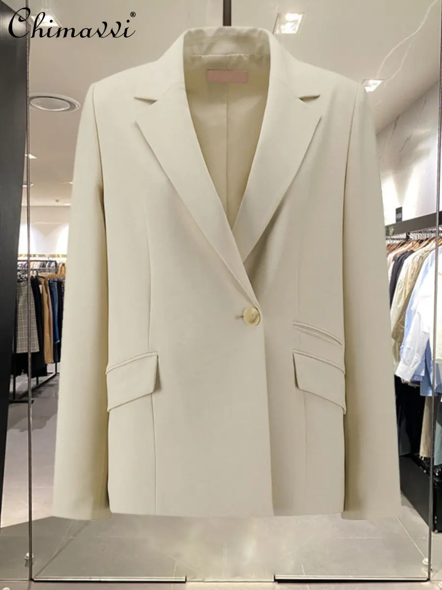 

Suit Jacket for Women 2023 Spring and Autumn New Fashion Loose Temperament Leisure One Button Long Sleeve Blazer Office Lady