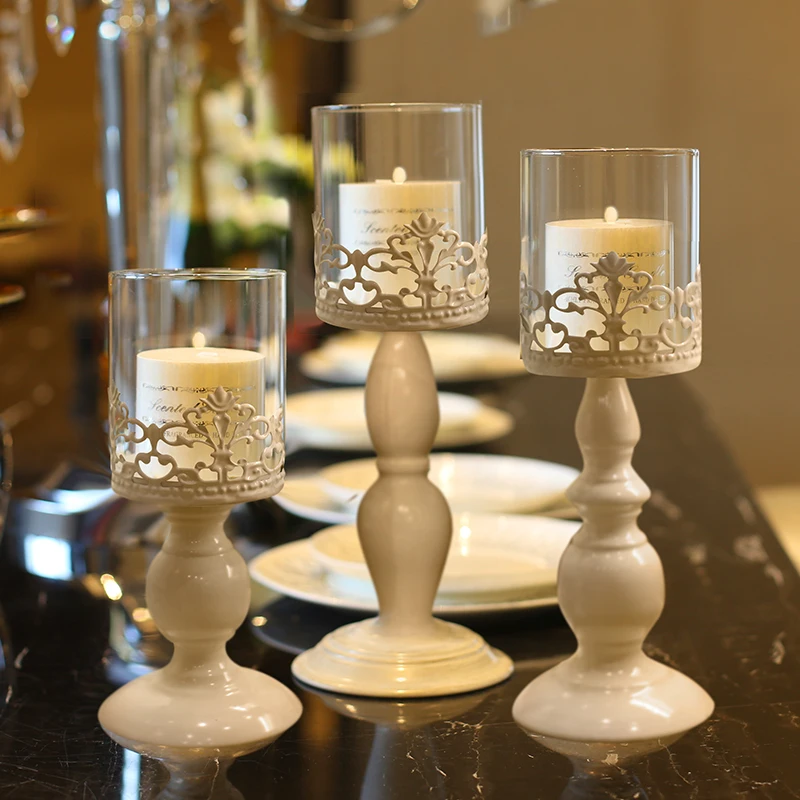 

Подсвечник в скандинавском стиле, металлический романтический держатель для свечи, украшение для гостиной, 60