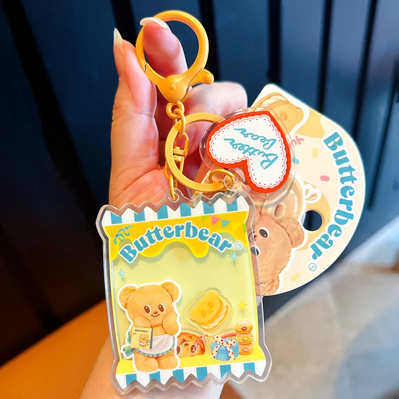 Симпатичный игрушечный Тайланд масляный медведь брелок желтый конфеты