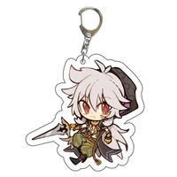 hot game genshin impact role keychain pendants acrylic cartoon figures key chain ring jewelry car keyring bag accessories gifts