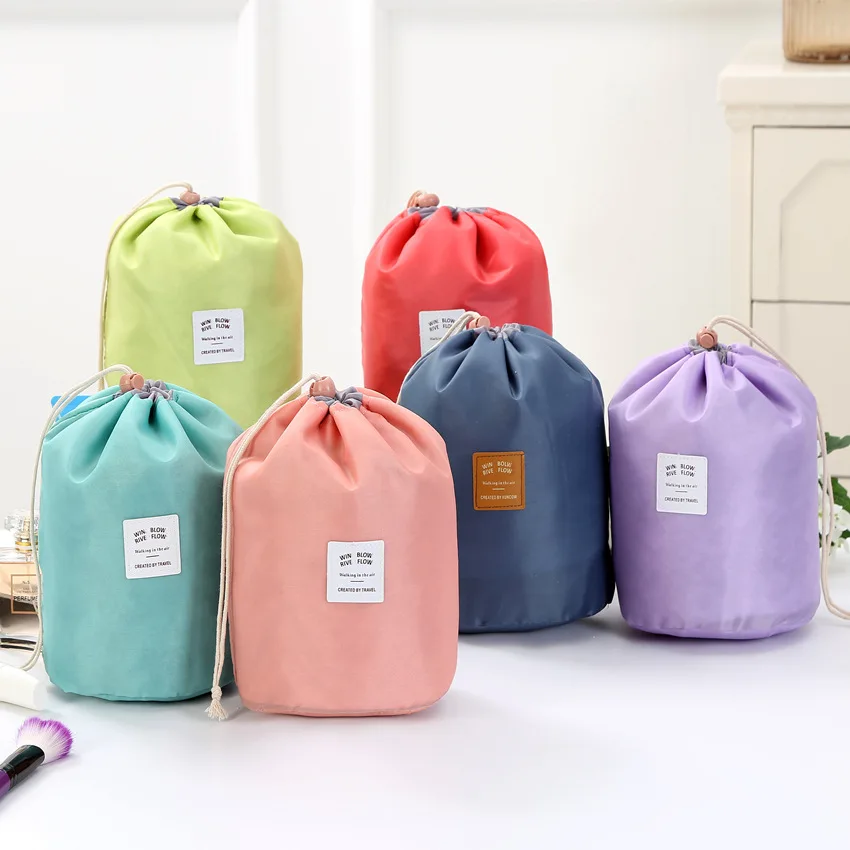 

Korea Travel Large Capacity Makeup Bag Travel Set Wash Bag Outdoor Waterproof Storage Bag Cylinder Wash Bag