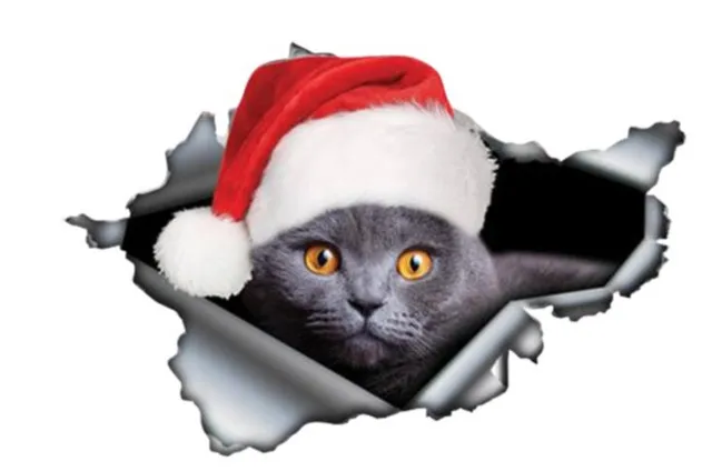 

Santa hat Funny Cat Sticker Car Sticker 18CM,