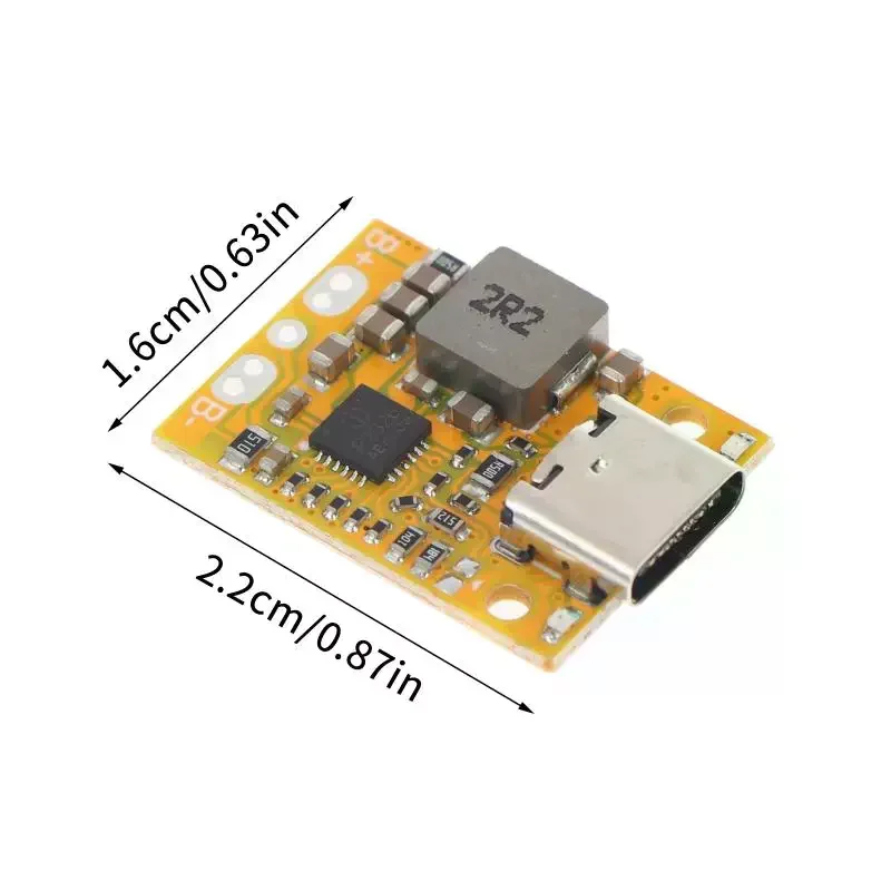 Модуль зарядного преобразователя 2S BMS Mini для литий-ионных аккумуляторов 18650 с быстрой зарядкой Type-C QC, балансировкой и индикатором (art.: 3920da39a71c5) - 3920da39a71c5