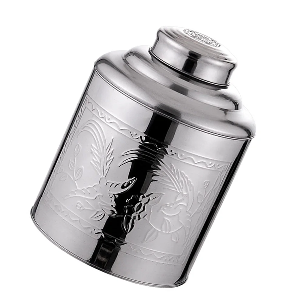 

Tea Storage Canister Jar Container Stainless Tin Steel Metal Coffeeloose Can Airtight Kitchen Flour Containers Jars Candy