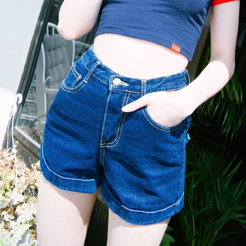2021 Fashion Women Jean Shorts High Waist Skinny Ladies Denim Shorts Heart-shaped Tassel Ripped New Summer Sexy Shorts Female