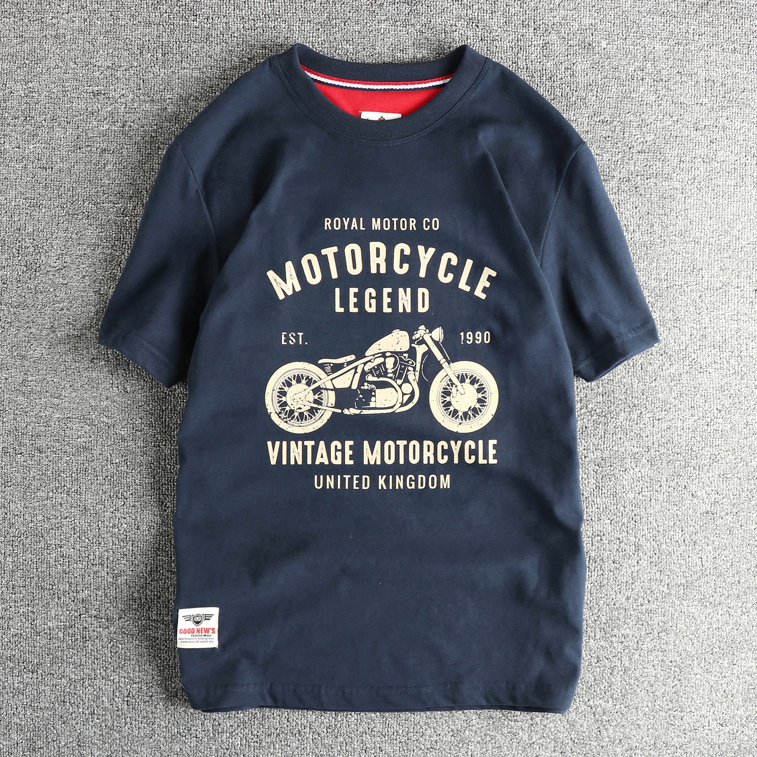 Лето 2022 американская ретро футболка с коротким рукавом и круглым вырезом