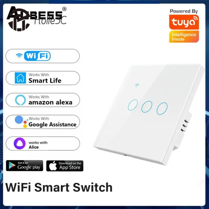 

Wireless Remote Control Smart Switch Wifi Smart Touch Switch Voice Control App Control Wireless Remote Control Switch Tuya