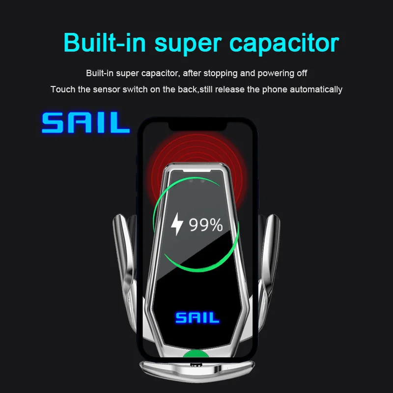 

For Chevrolet Sail 3 Accessories Smart Induction Wireless Charging Car Phone Holder For Sail Chevrolet