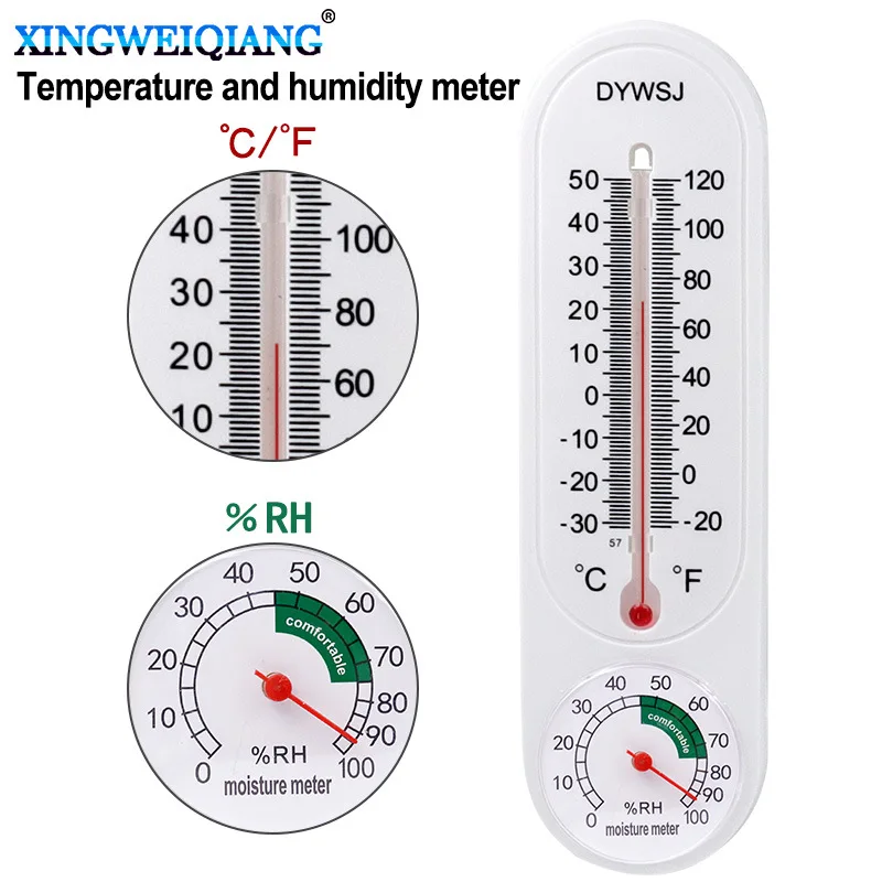 

Long Wall Hanging Thermometer Humidity Meter Hygrometer Breeding Temperature Controller Indoor Wall-mounted Breeding Thermometer