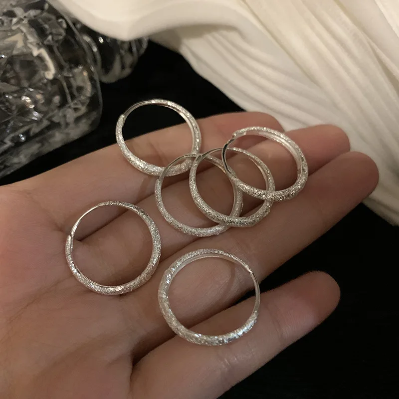 Модные серебряные серьги с простым дизайном, высококачественные ювелирные изделия ручной работы