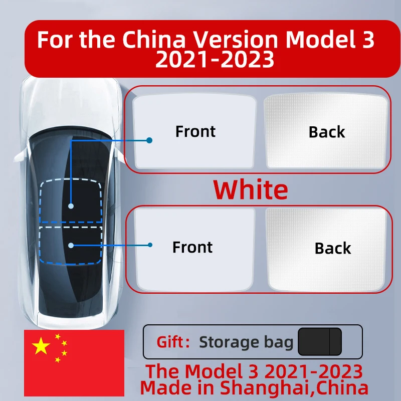 Для Tesla Model 3 Y 2021-2025 новое обновление ледяная ткань с пряжкой солнцезащитные козырьки стеклянная крыша солнцезащитный козырек спереди и сзади люк на крыше